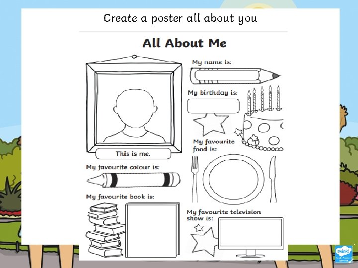 Create a poster all about you Cr 