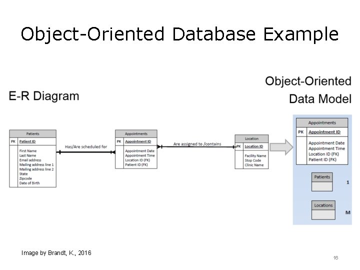 Object-Oriented Database Example Image by Brandt, K. , 2016 16 