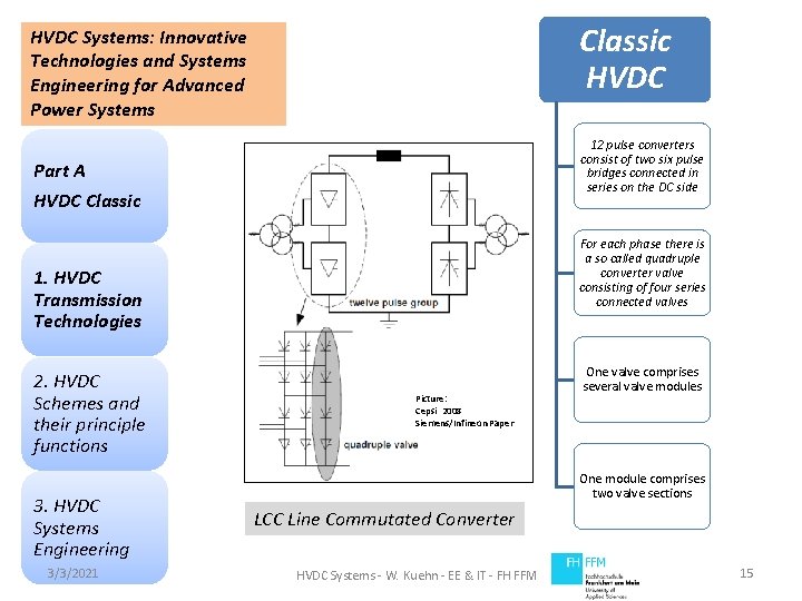 Classic HVDC Systems: Innovative Technologies and Systems Engineering for Advanced Power Systems 12 pulse