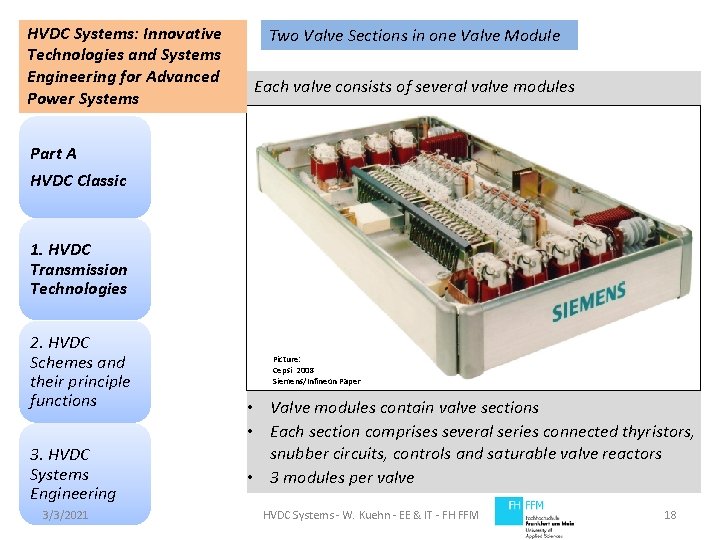 HVDC Systems: Innovative Technologies and Systems Engineering for Advanced Power Systems Two Valve Sections