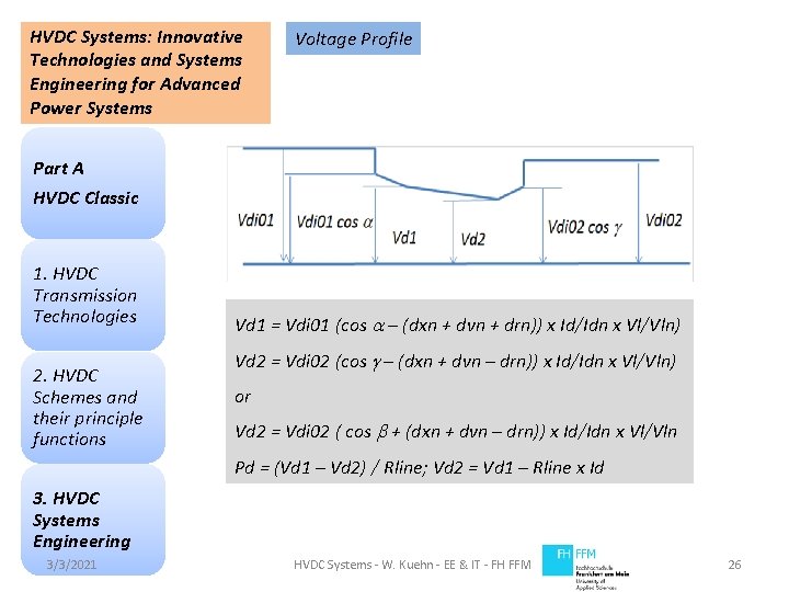 HVDC Systems: Innovative Technologies and Systems Engineering for Advanced Power Systems Voltage Profile Part