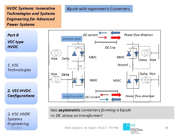 HVDC Systems: Innovative Technologies and Systems Engineering for Advanced Power Systems Bipole with asymmetric