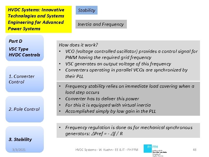 HVDC Systems: Innovative Technologies and Systems Engineering for Advanced Power Systems Part D VSC