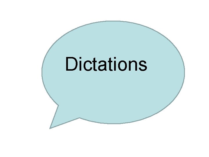 Dictations 