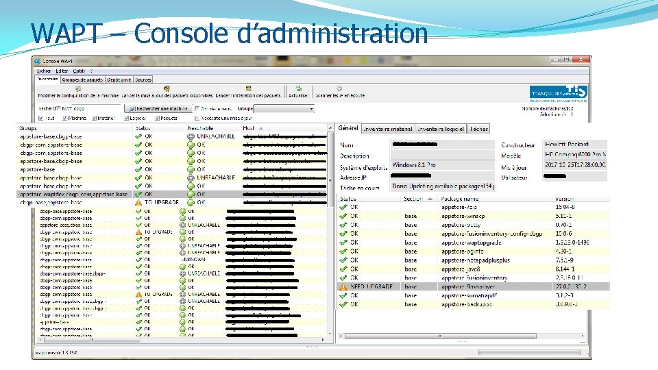 WAPT – Console d’administration WAPT – Console d’administration
