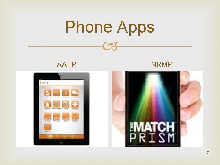 Phone Apps AAFP NRMP 17 