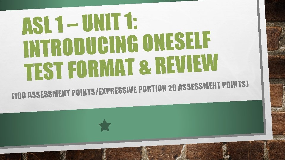 : 1 T I N U – 1 ASL F L E S E : 1 T I N U – 1 ASL F L E S E