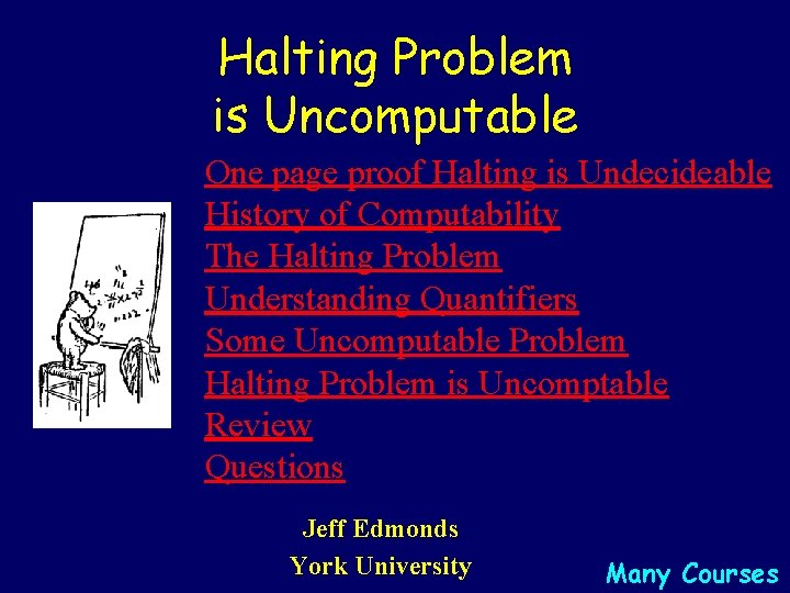 Halting Problem is Uncomputable One page proof Halting is Undecideable History of Computability The