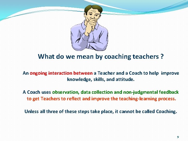 What do we mean by coaching teachers ? An ongoing interaction between a Teacher