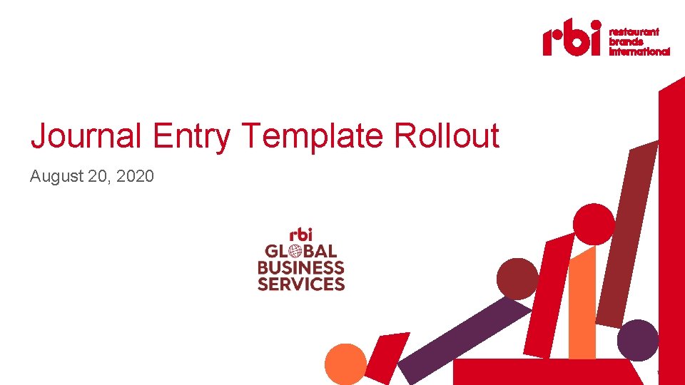 Journal Entry Template Rollout August 20, 2020 1 