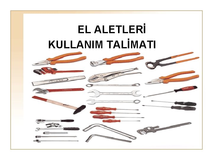 EL ALETLERİ KULLANIM TALİMATI 