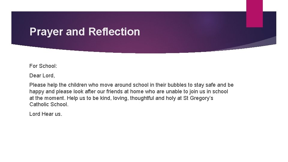 Prayer and Reflection For School: Dear Lord, Please help the children who move around