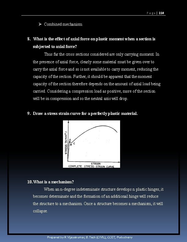 P a g e | 224 Combined mechanism 8. What is the effect of P a g e | 224 Combined mechanism 8. What is the effect of