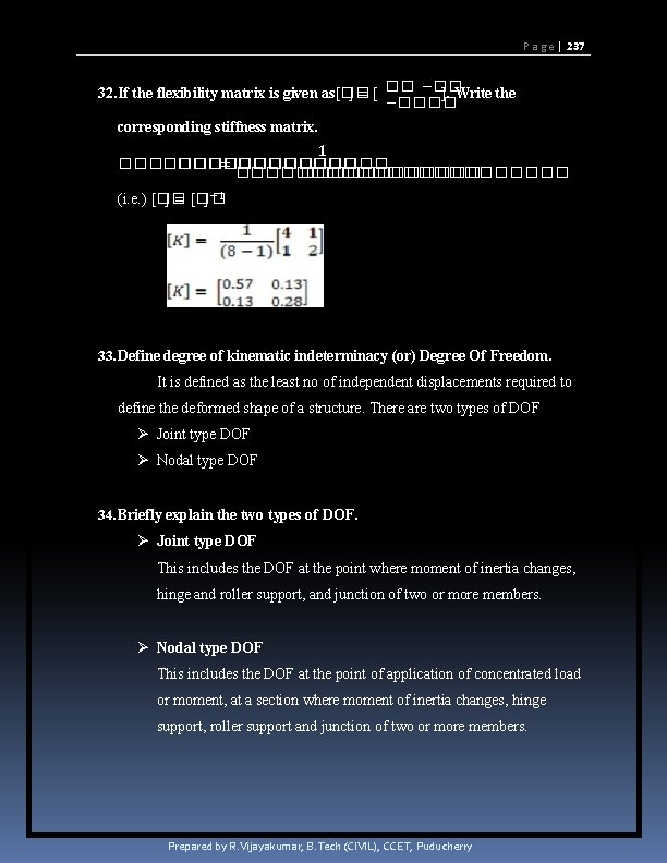 P a g e | 237 ] = [ �� −�� 32. If the