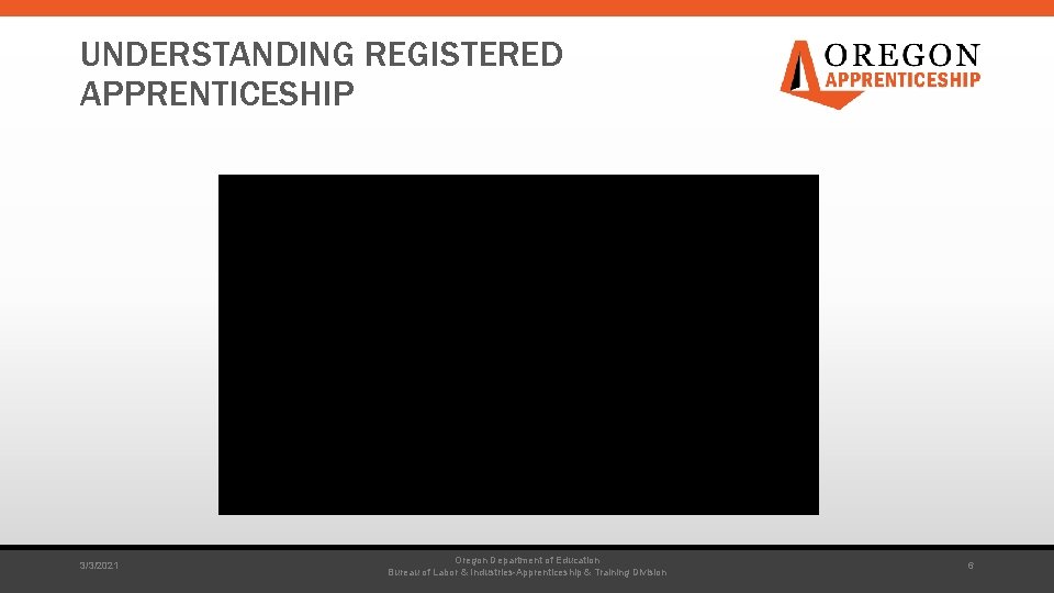 UNDERSTANDING REGISTERED APPRENTICESHIP 3/3/2021 Oregon Department of Education Bureau of Labor & Industries-Apprenticeship &