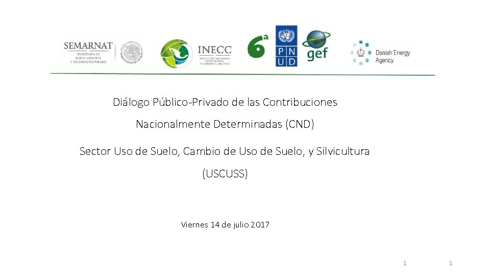 Diálogo Público-Privado de las Contribuciones Nacionalmente Determinadas (CND) Sector Uso de Suelo, Cambio de