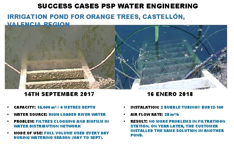 SUCCESS CASES PSP WATER ENGINEERING IRRIGATION POND FOR ORANGE TREES, CASTELLÓN, VALENCIA REGION 16