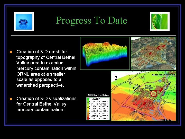 Progress To Date n Creation of 3 -D mesh for topography of Central Bethel