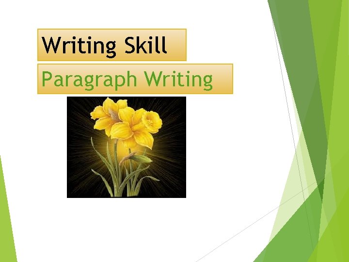 Writing Skill Paragraph Writing 