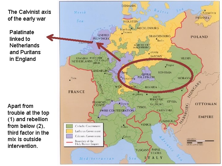The Calvinist axis of the early war Palatinate linked to Netherlands and Puritans in