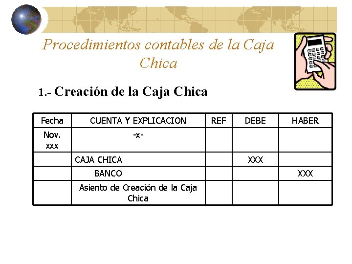 Procedimientos contables de la Caja Chica 1. - Creación de la Caja Chica Fecha