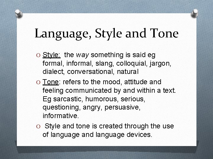 Narrative Conventions How a text is put together