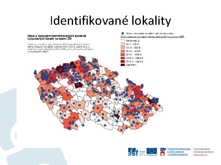 Identifikované lokality 