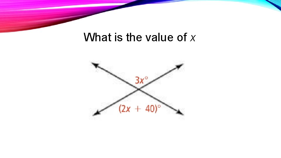 What is the value of x 