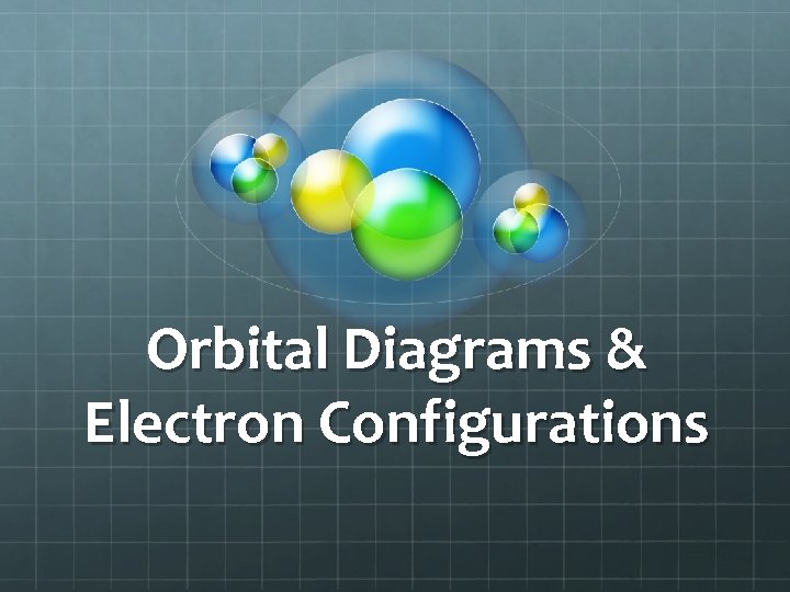 Orbital Diagrams & Electron Configurations 