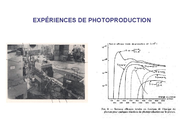 EXPÉRIENCES DE PHOTOPRODUCTION 