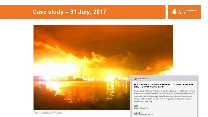 Case study – 31 July, 2017 