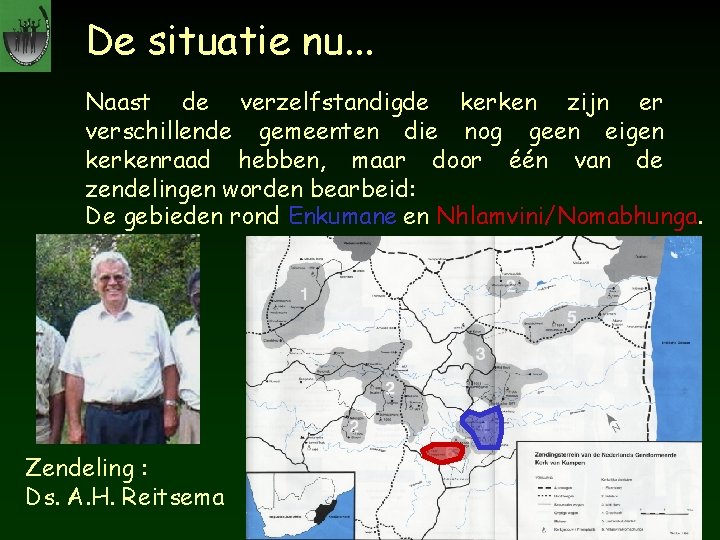 De situatie nu. . . Naast de verzelfstandigde kerken zijn er verschillende gemeenten die