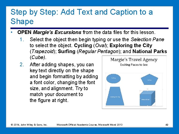 Step by Step: Add Text and Caption to a Shape • OPEN Margie’s Excursions