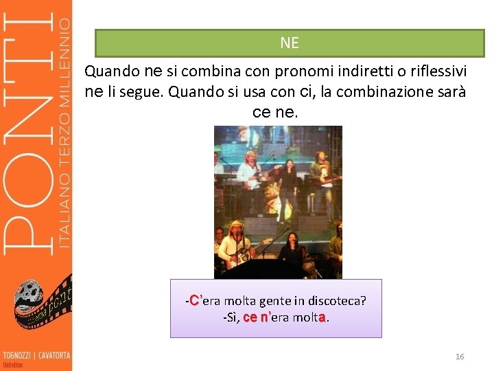 NE Quando ne si combina con pronomi indiretti o riflessivi ne li segue. Quando