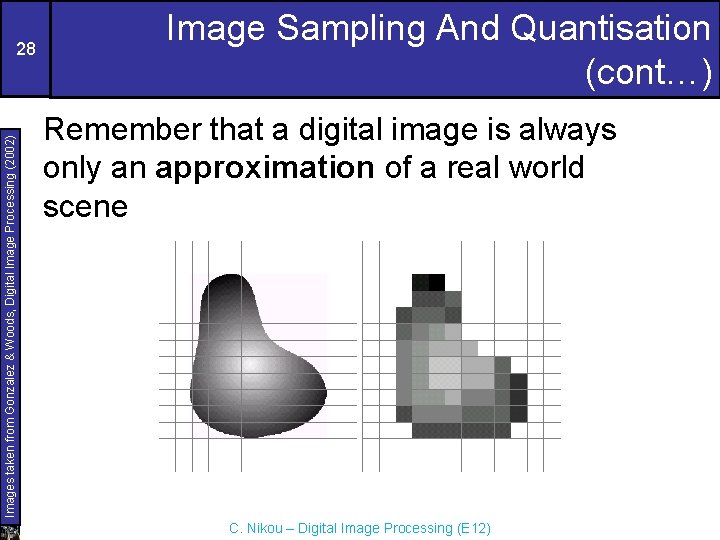 Images taken from Gonzalez & Woods, Digital Image Processing (2002) 28 Image Sampling And