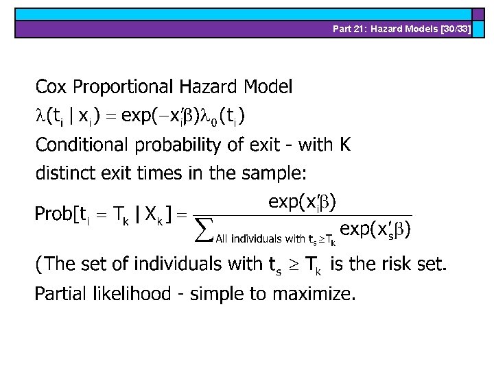 Part 21: Hazard Models [30/33] 