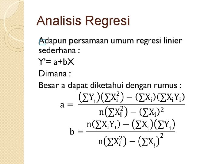 Analisis Regresi � 