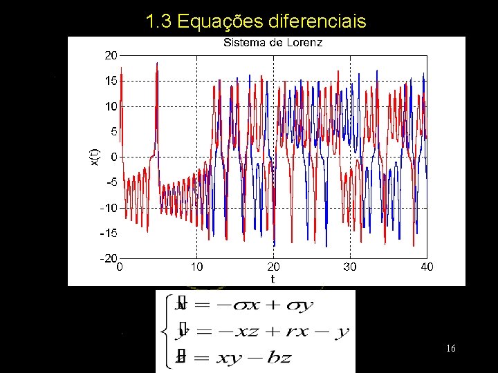 1. 3 Equações diferenciais 16 