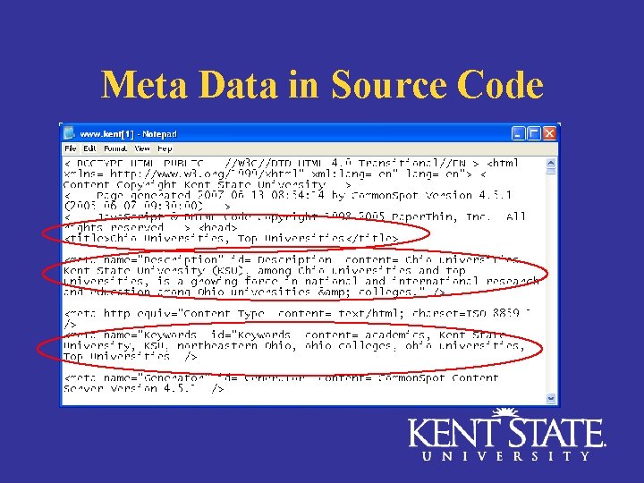 Meta Data in Source Code 