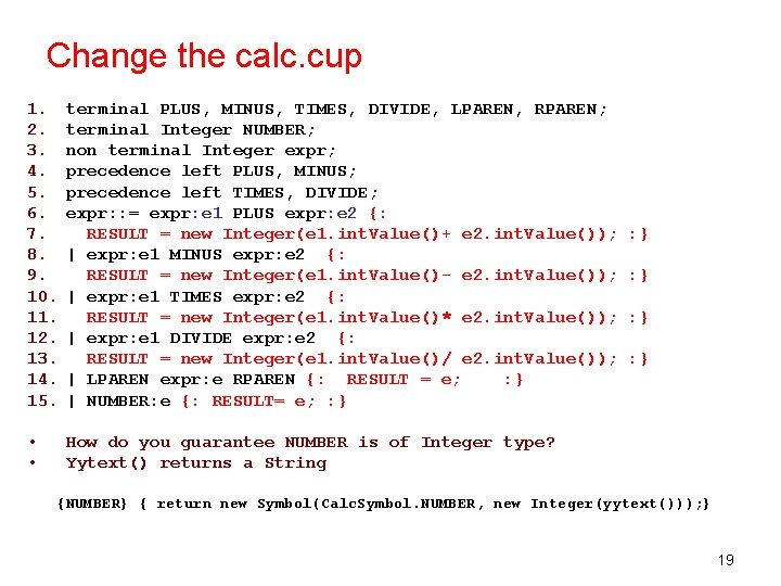 Change the calc. cup 1. 2. 3. 4. 5. 6. 7. 8. 9. 10.