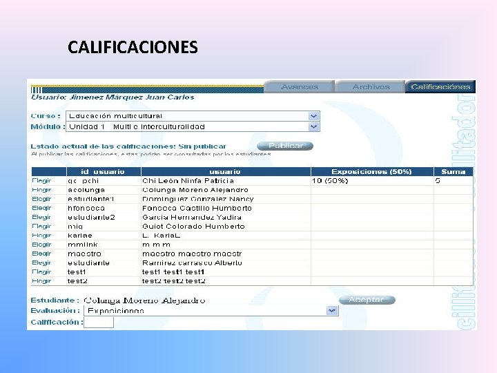 CALIFICACIONES 