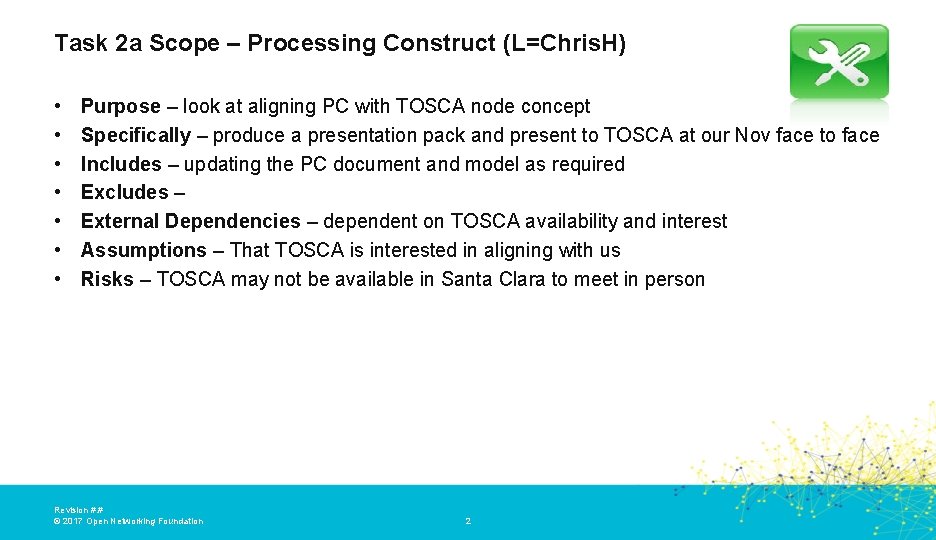 Task 2 a Scope – Processing Construct (L=Chris. H) • • Purpose – look Task 2 a Scope – Processing Construct (L=Chris. H) • • Purpose – look
