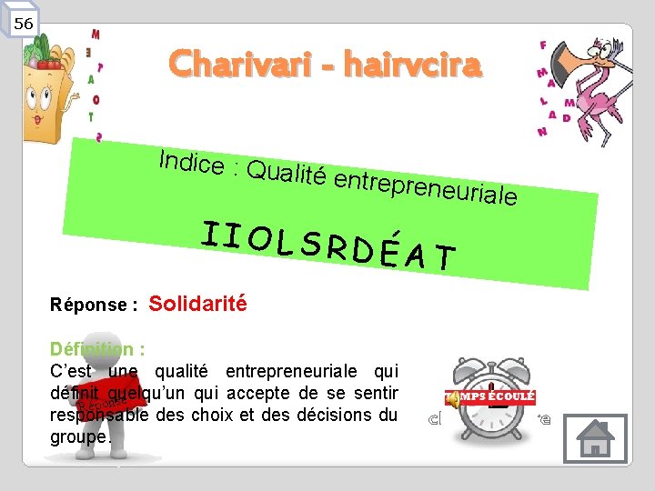 56 Charivari - hairvcira Indice : Qu alité entrep IIOLSRD reneuriale ÉAT Réponse :