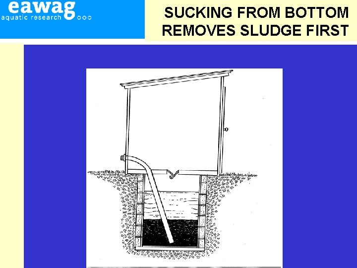 SUCKING FROM BOTTOM REMOVES SLUDGE FIRST 