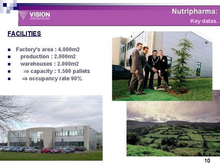 Nutripharma: Key datas. FACILITIES n n n Factory’s area : 4. 000 m 2