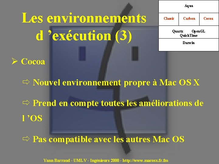 Aqua Les environnements d ’exécution (3) Classic Carbon Cocoa Quartz Open. GL Quick. Time