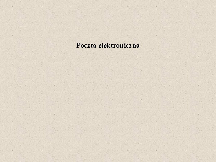 Poczta elektroniczna 