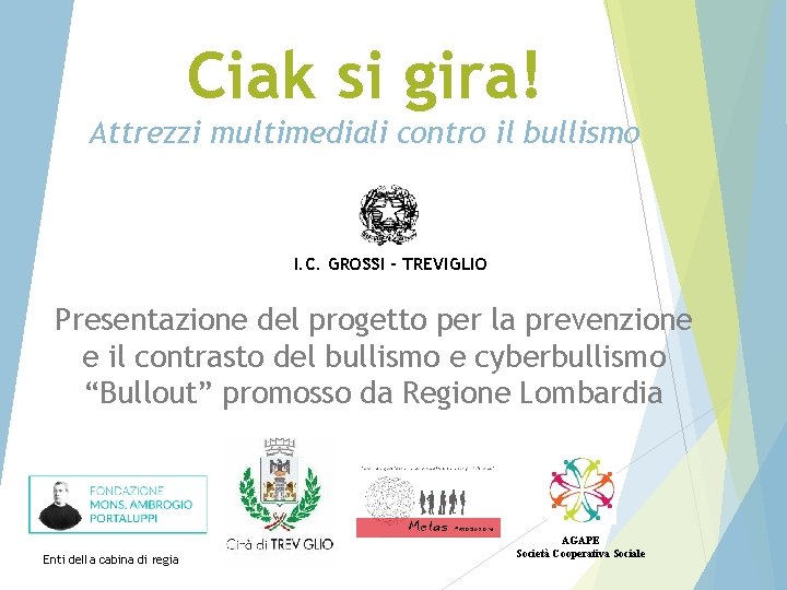 Ciak si gira! Attrezzi multimediali contro il bullismo I. C. GROSSI - TREVIGLIO Presentazione