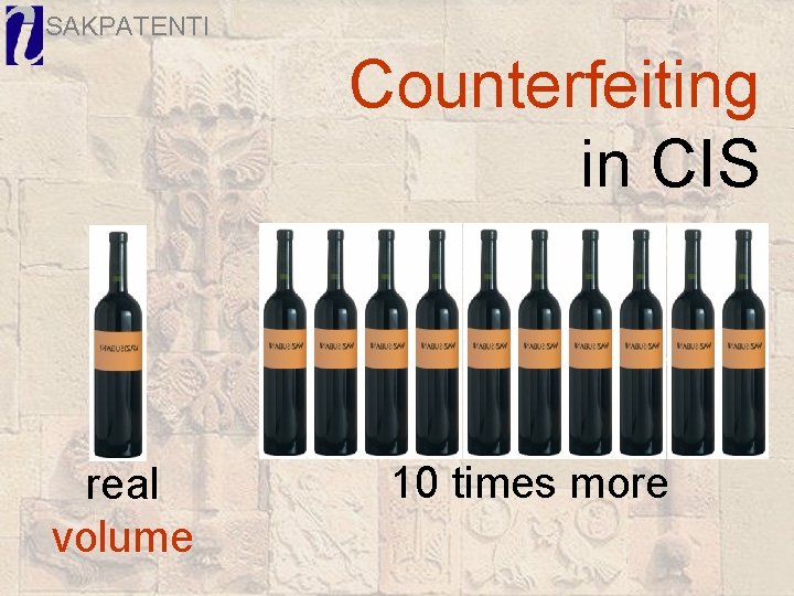 SAKPATENTI Counterfeiting in CIS real volume 10 times more 