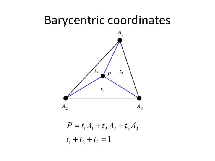 Barycentric coordinates 